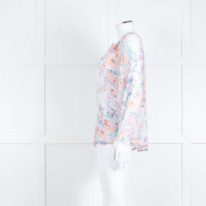 Velvet By Graham & Spencer Dusty Pink Grey Long Sleeve Top
