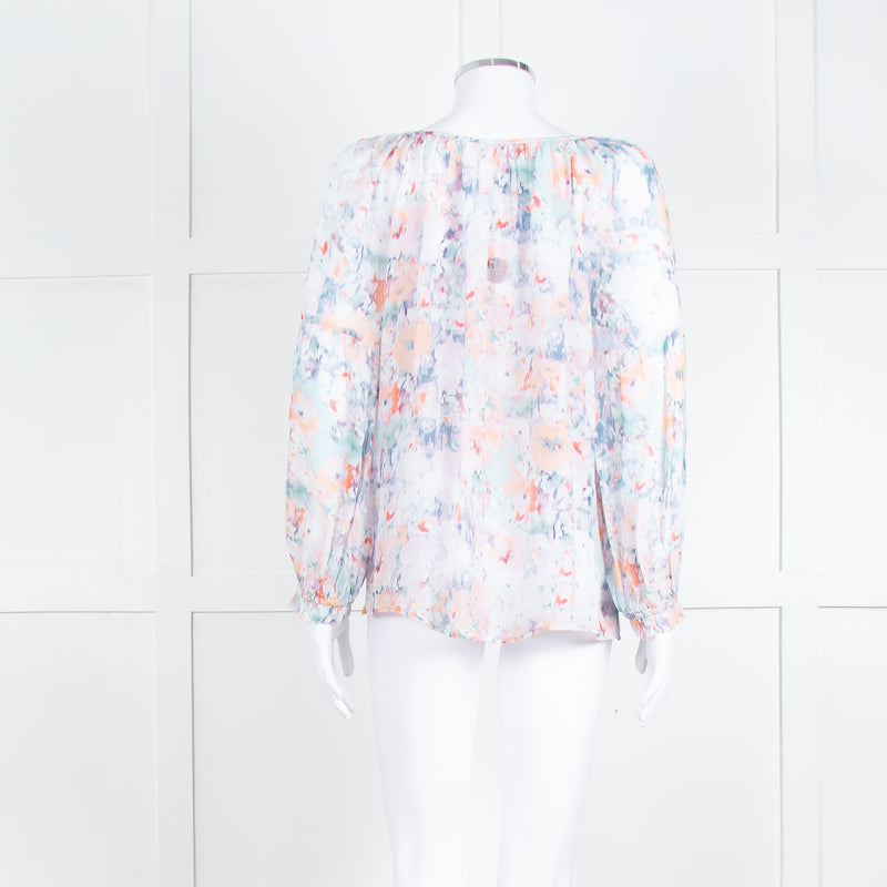 Velvet By Graham & Spencer Dusty Pink Grey Long Sleeve Top