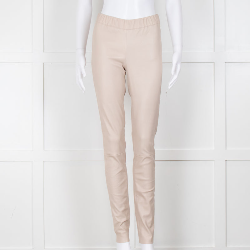 Max & Moi Beige Leather Leggings