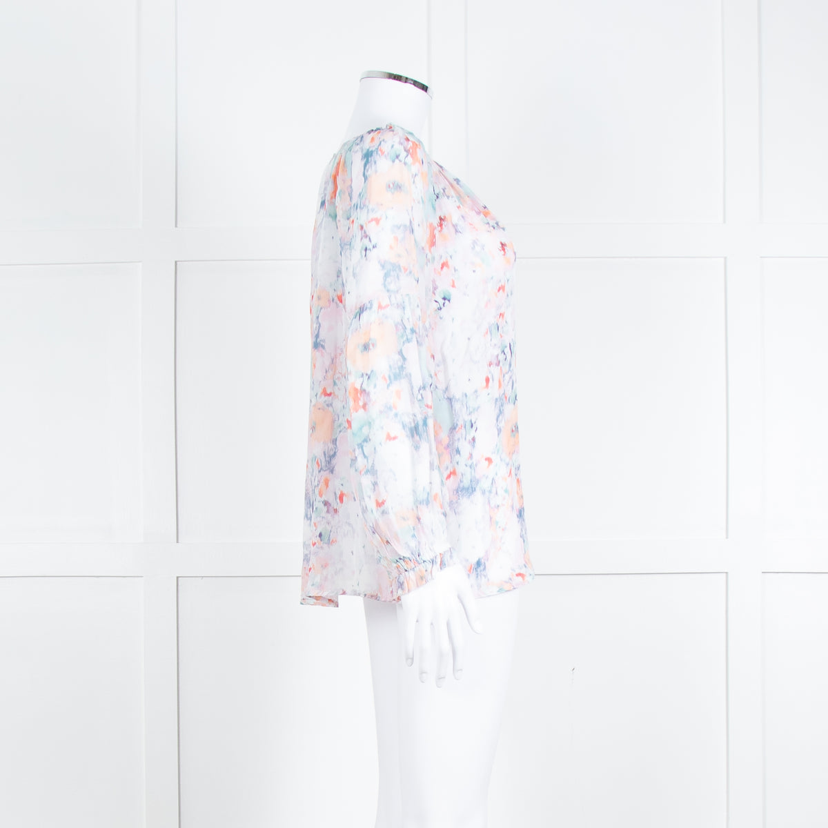 Velvet By Graham & Spencer Dusty Pink Grey Long Sleeve Top