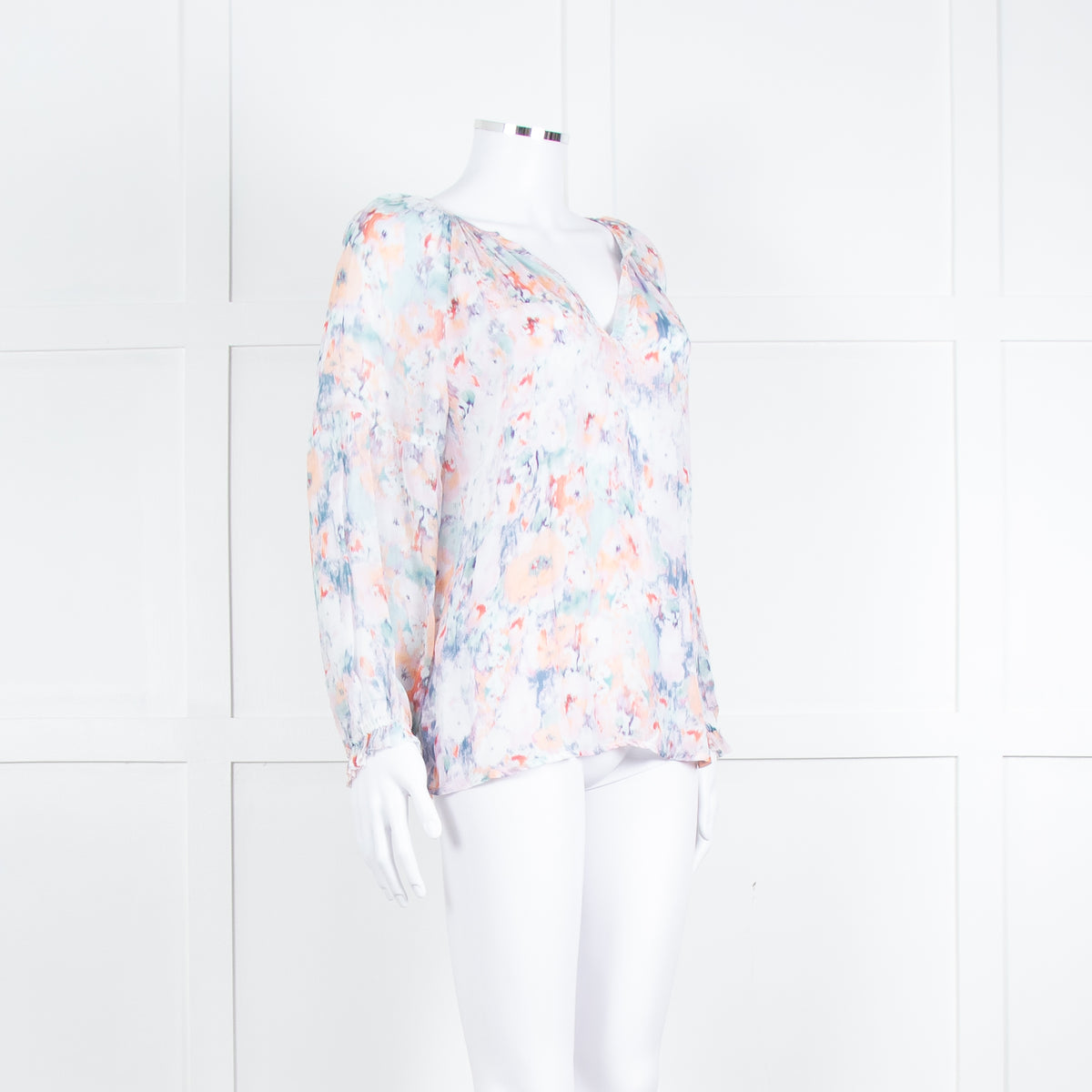 Velvet By Graham & Spencer Dusty Pink Grey Long Sleeve Top