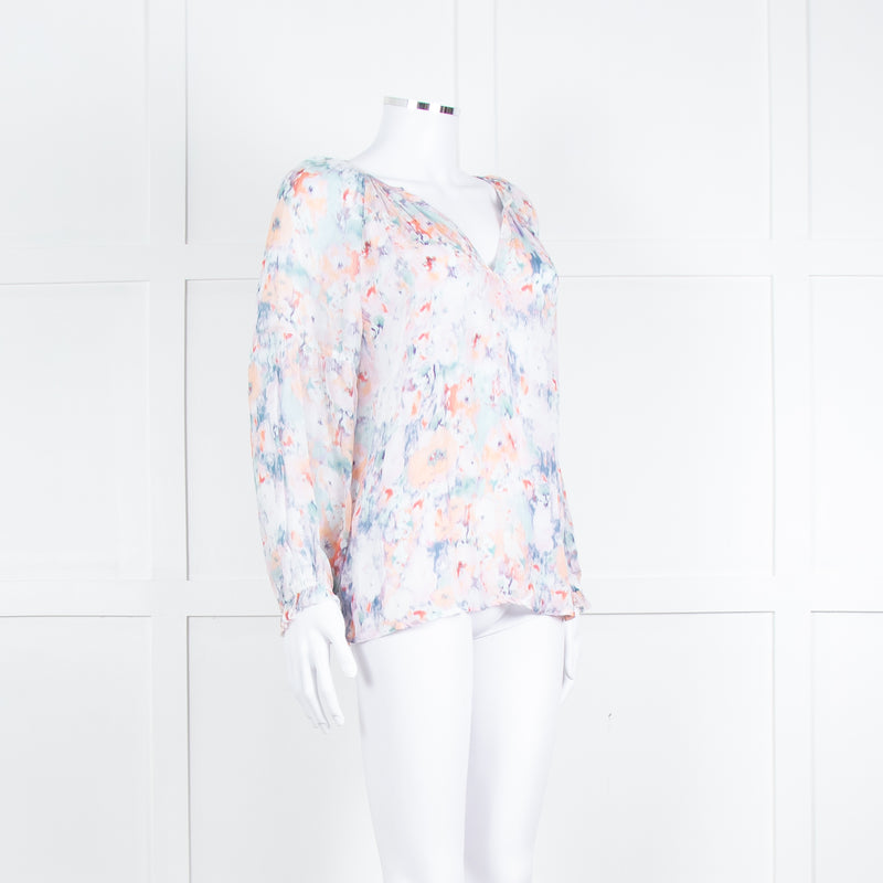 Velvet By Graham & Spencer Dusty Pink Grey Long Sleeve Top