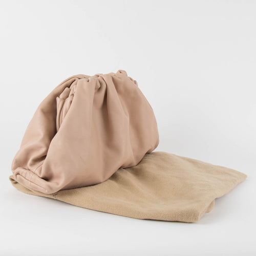 Bottega Veneta The Pouch Beige Clutch Bag