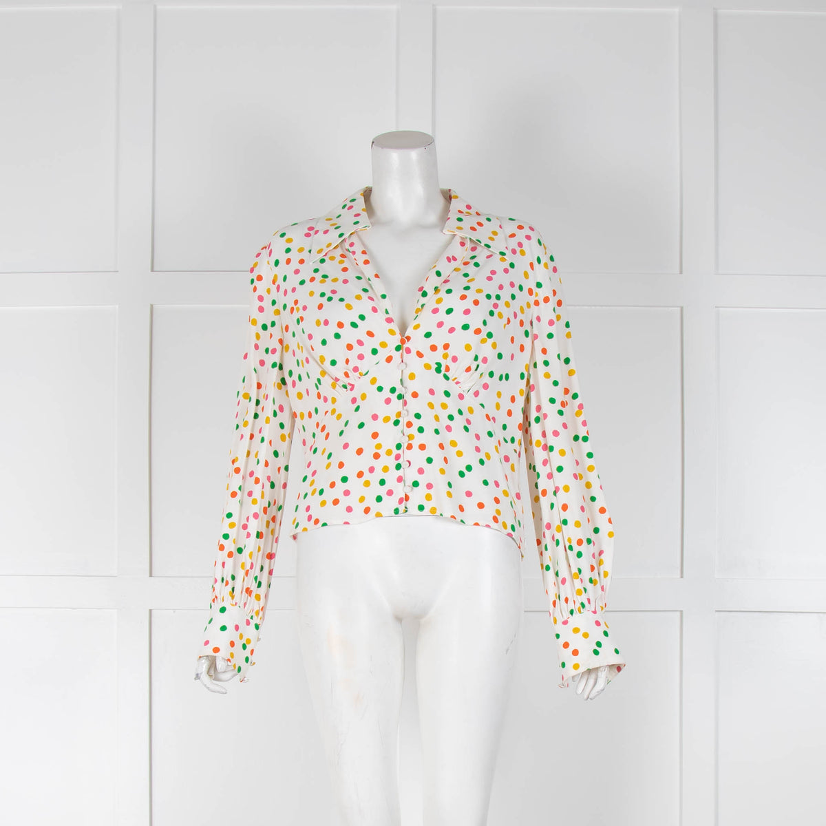 Rixo London Polka Dot Blouse
