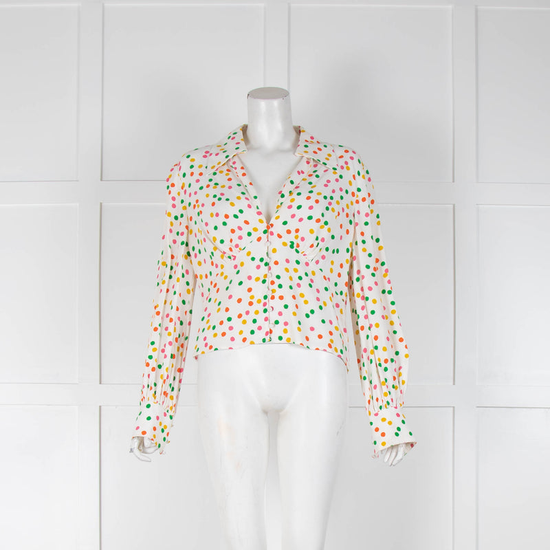 Rixo London Polka Dot Blouse