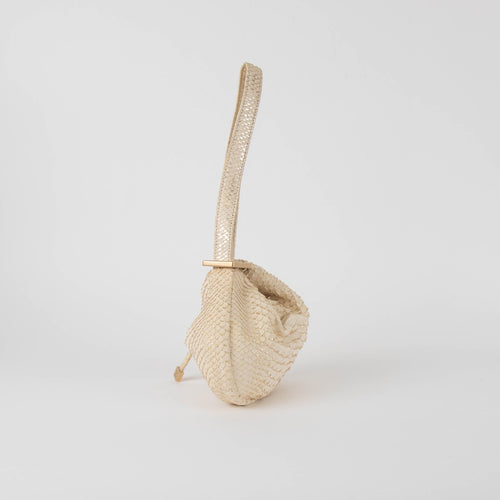 Chanel Cream Gold Python Small Pouch