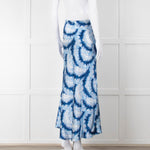 Charlotte Sparre Blue Tie Dye Silk Blend Print Skirt