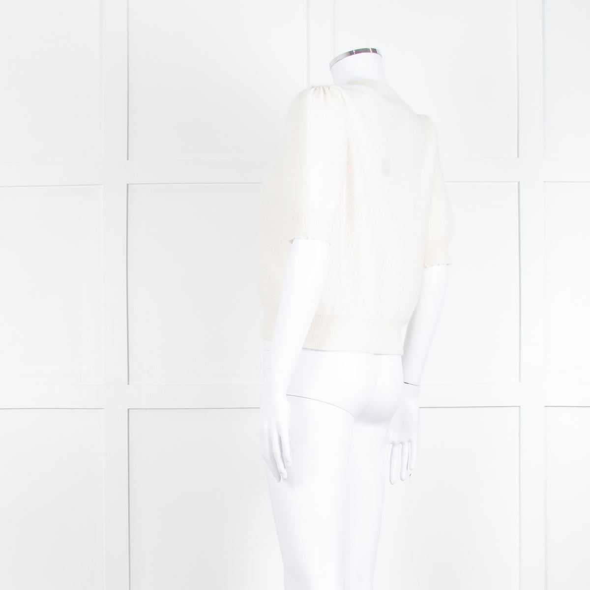 Frame Cream Short Sleeve Cashmere Jumper