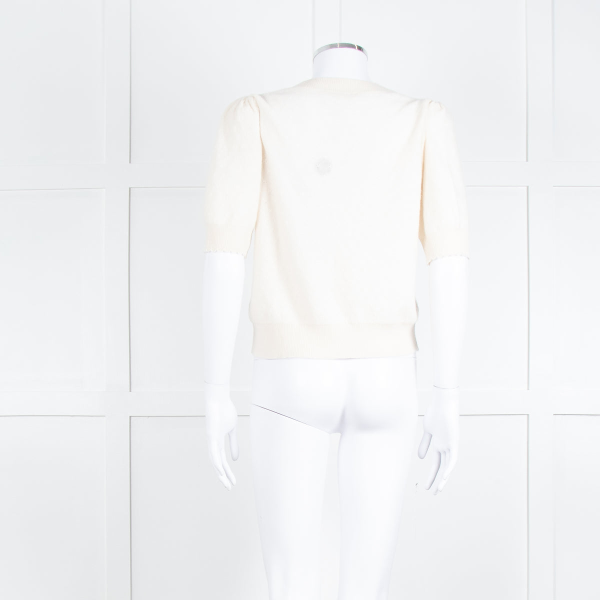 Frame Cream Short Sleeve Cashmere Jumper