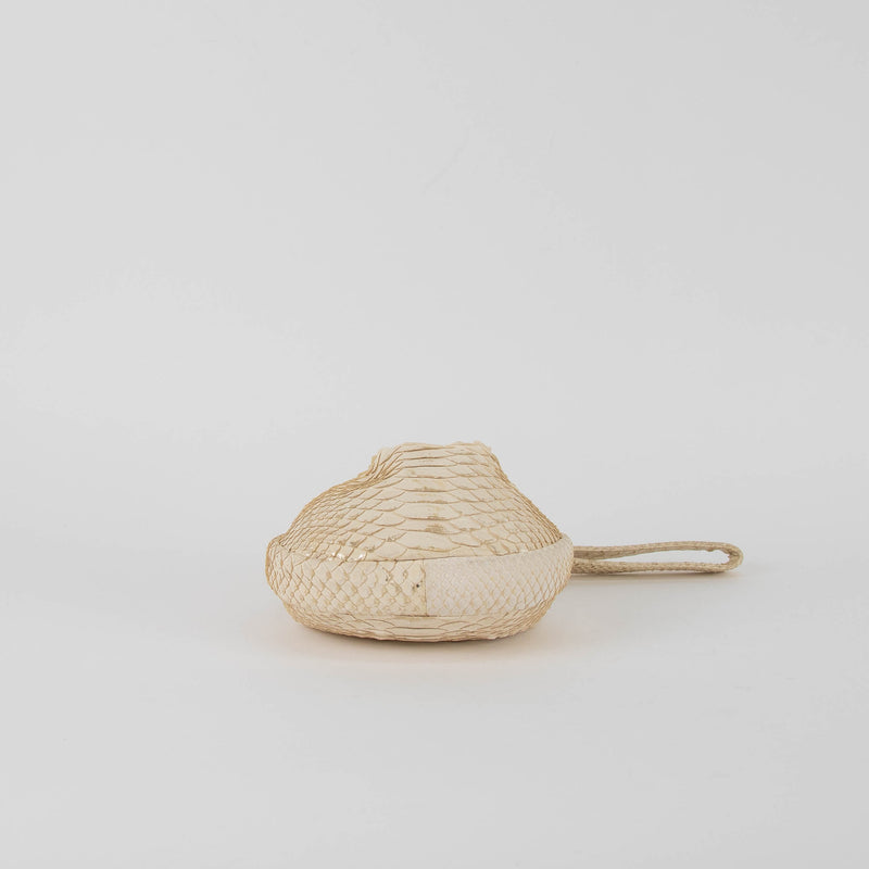 Chanel Cream Gold Python Small Pouch