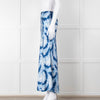 Charlotte Sparre Blue Tie Dye Silk Blend Print Skirt