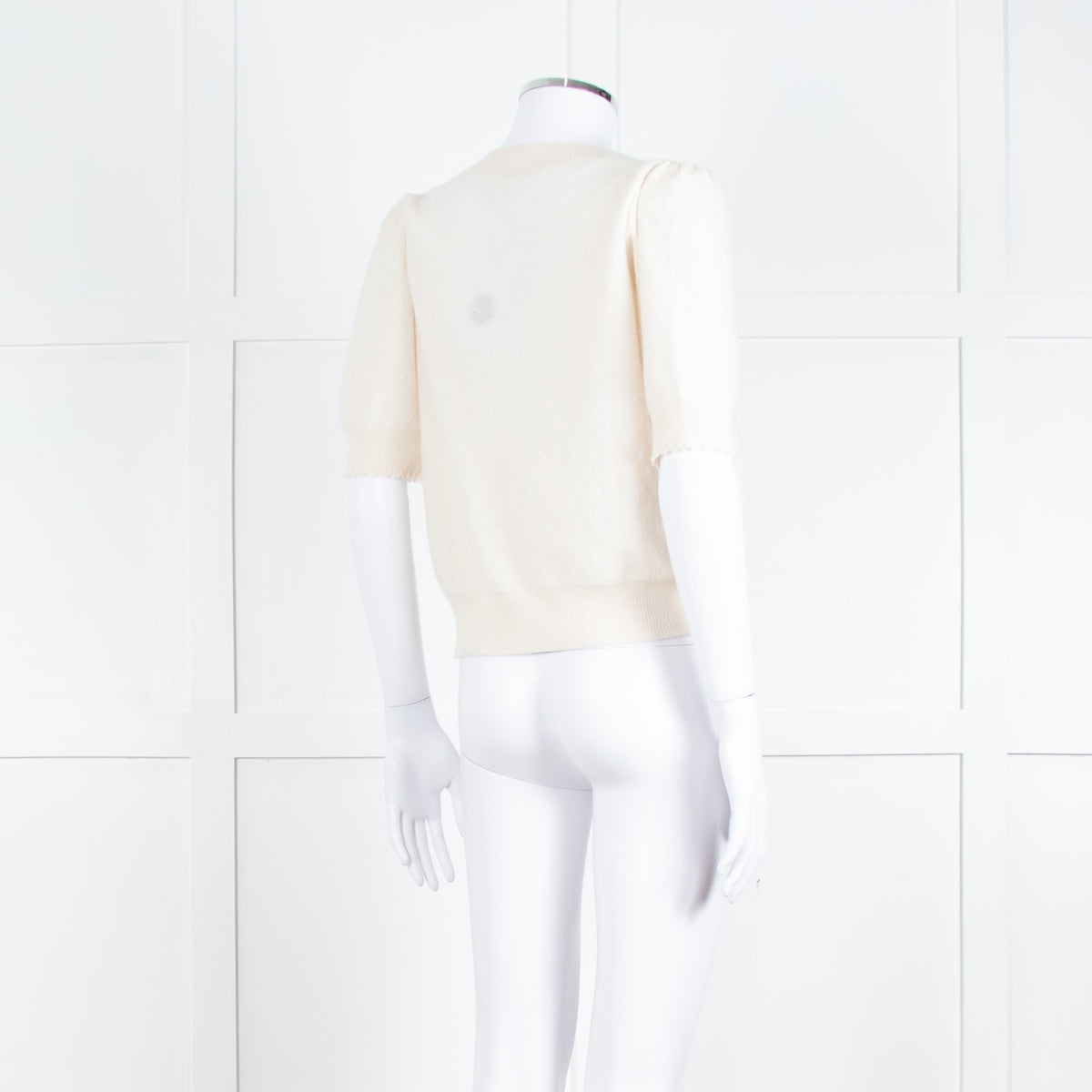 Frame Cream Short Sleeve Cashmere Jumper