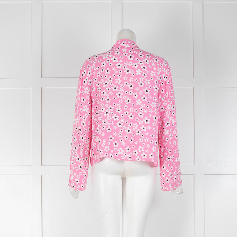 Rixo London Pink Floral Josie Blouse