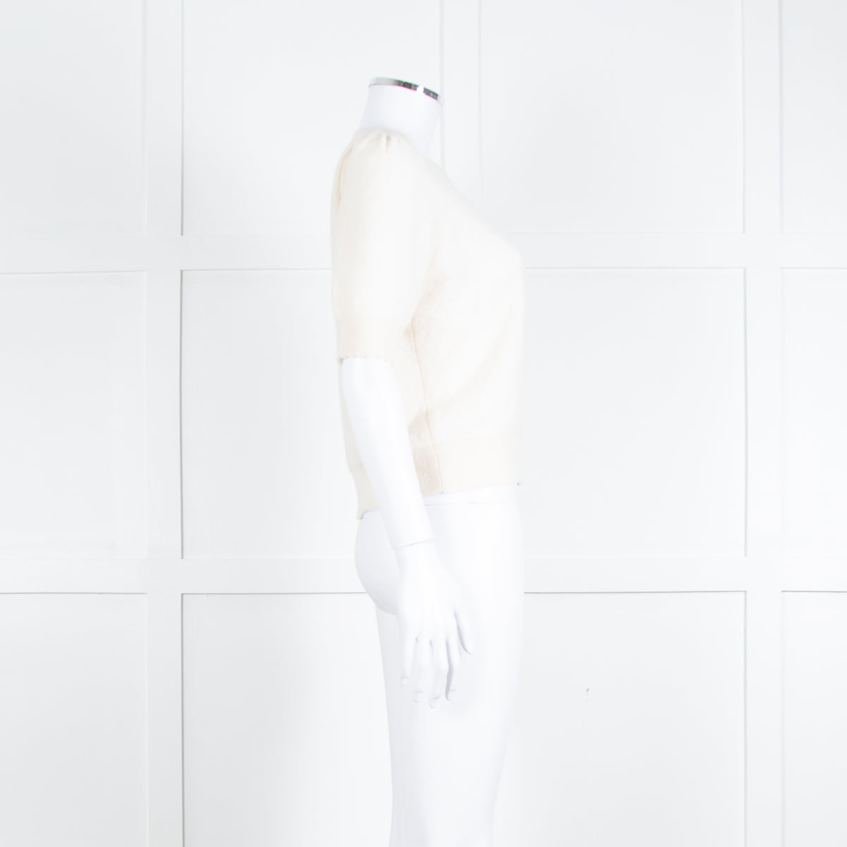 Frame Cream Short Sleeve Cashmere Jumper