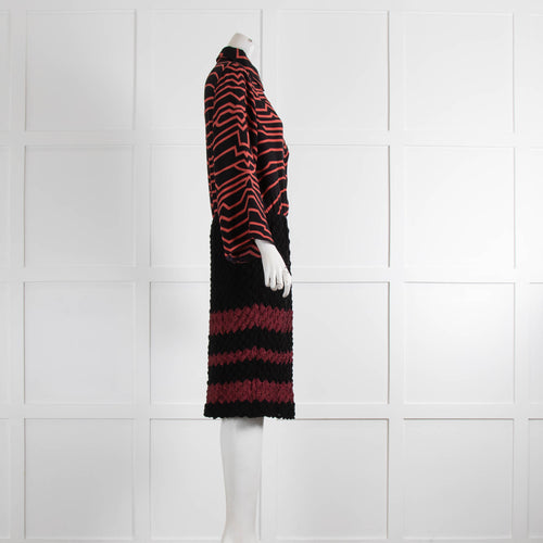 Missoni Black Blush Knit Silk/Wool Blend Long Sleeve Dress