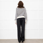 Veronica Beard Cream And Black Cheshire Cardigan