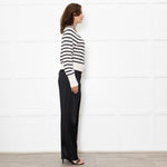 Veronica Beard Cream And Black Cheshire Cardigan