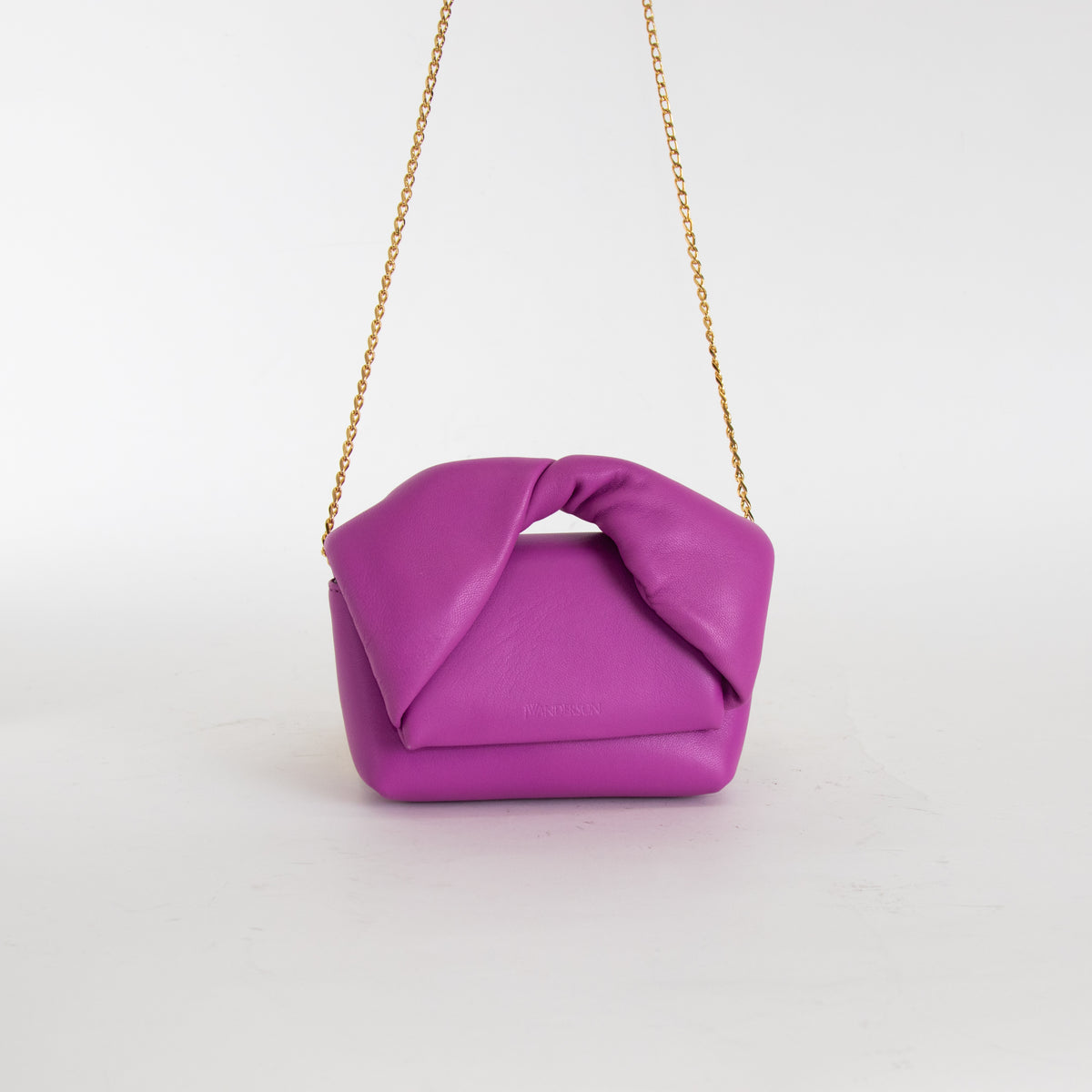J W Anderson Purple Leather Nano Twister Bag