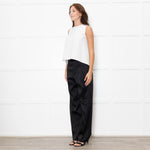 Carolina Herrera Cream Crepe Sleeveless Flowy Cami Top