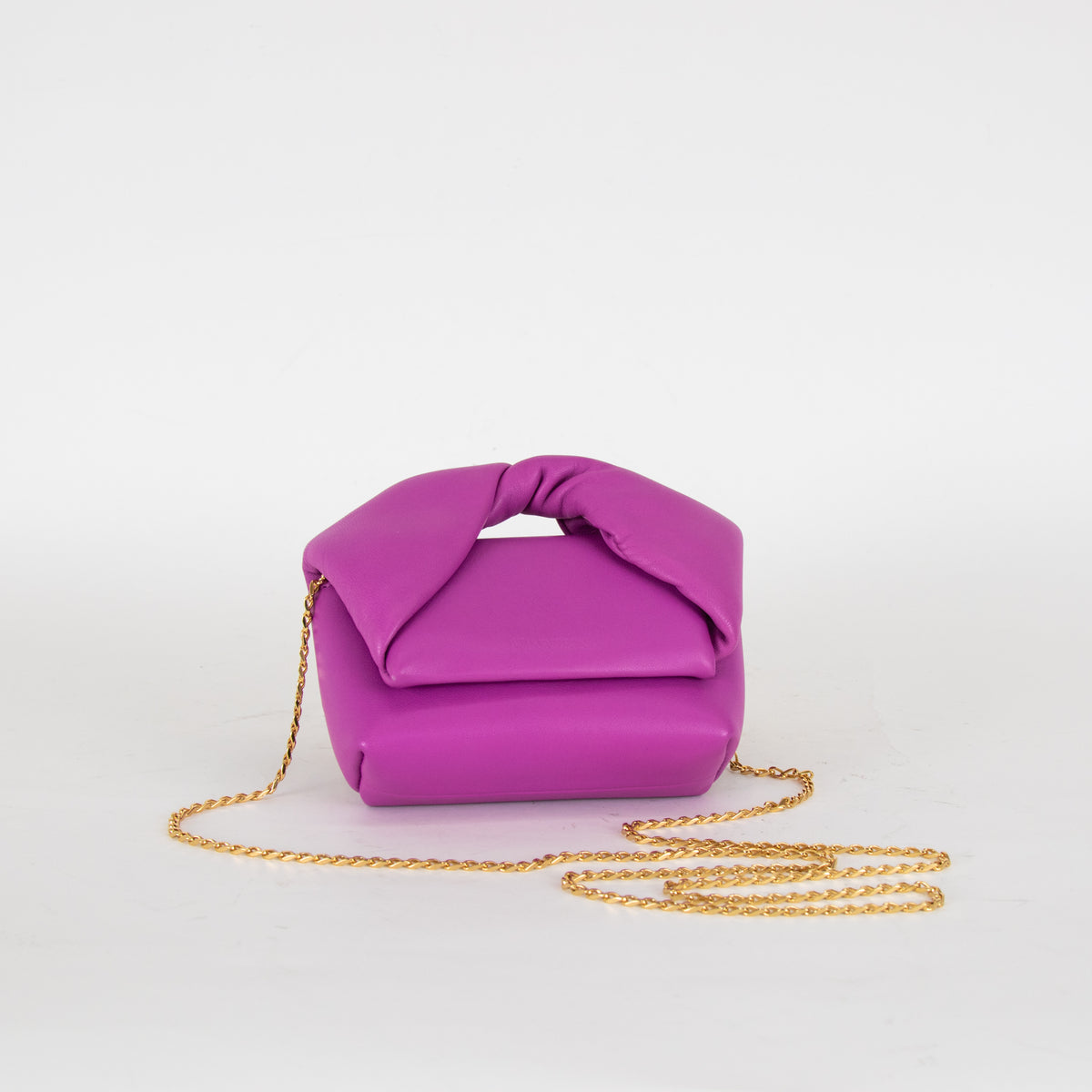 J W Anderson Purple Leather Nano Twister Bag