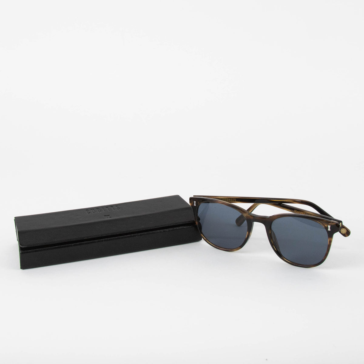 Cubitts Brown Frame Rounded Sunglasses