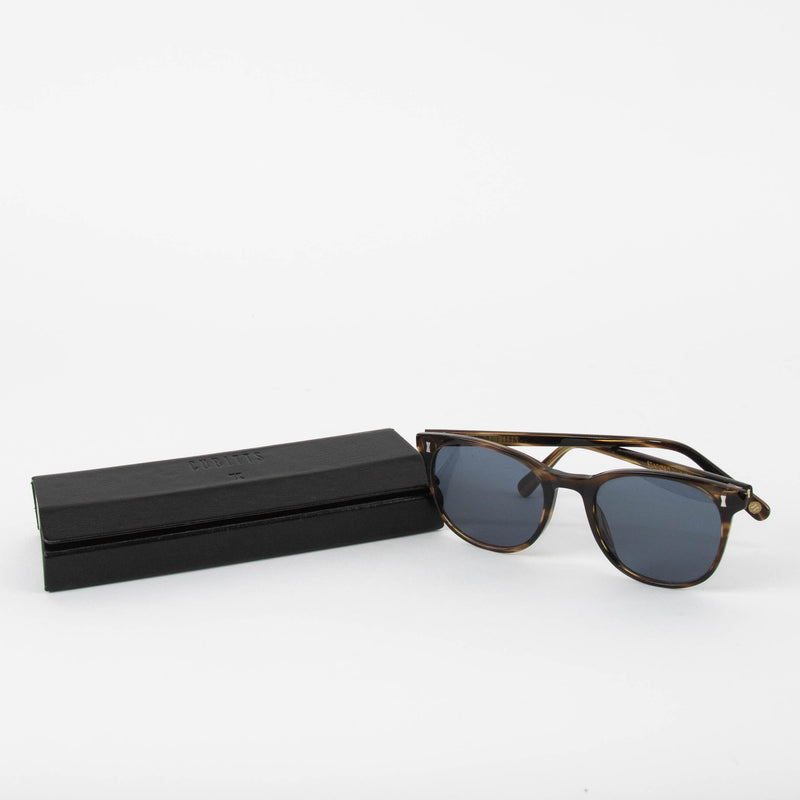 Cubitts Brown Frame Rounded Sunglasses