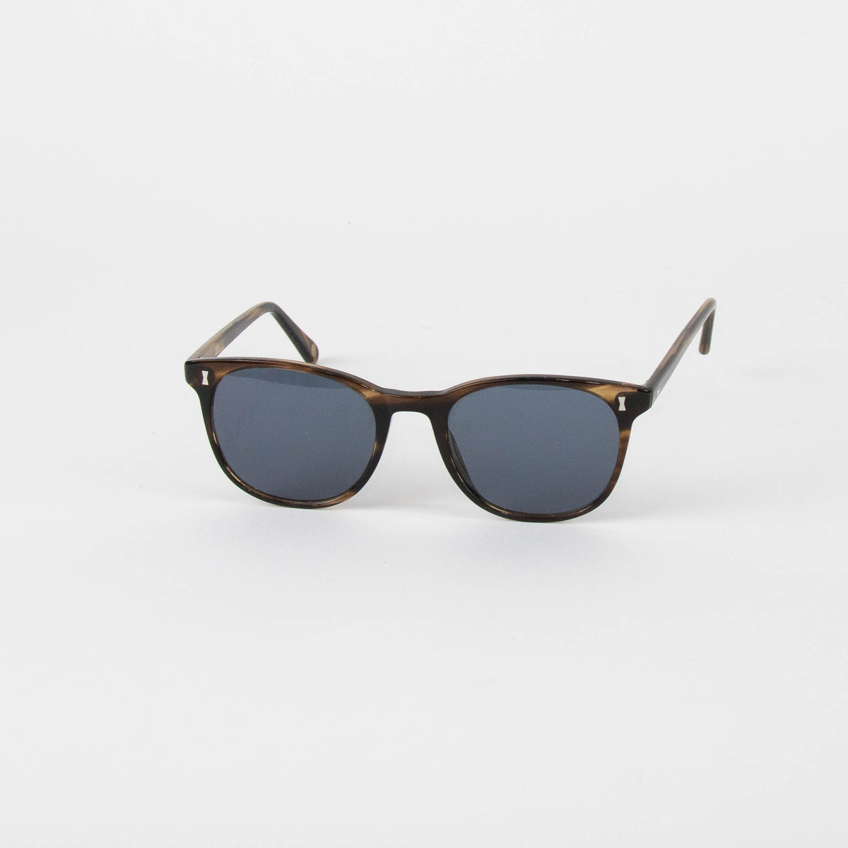 Cubitts Brown Frame Rounded Sunglasses