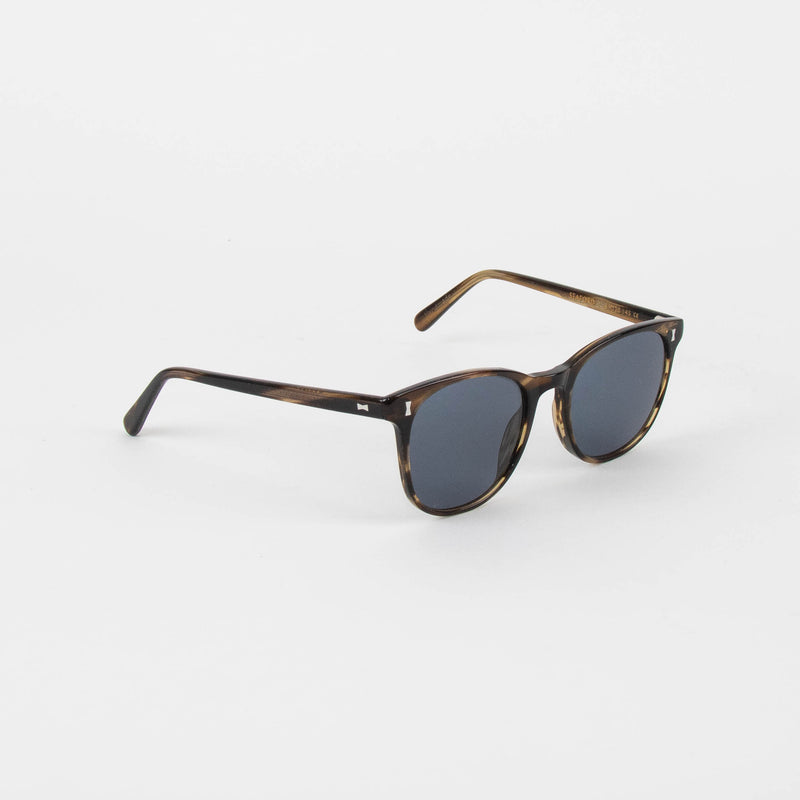 Cubitts Brown Frame Rounded Sunglasses