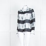 MKT Studio White Black Tie Dye Fine Cotton Shirt