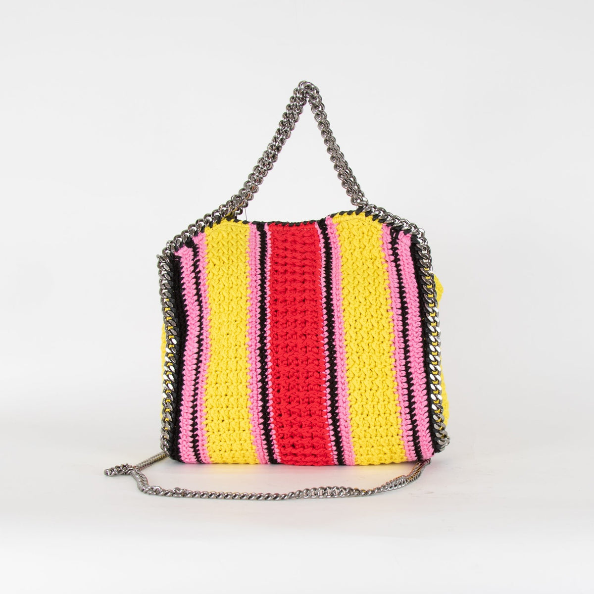 Stella McCartney Yellow Red Cotton Falabella Bag