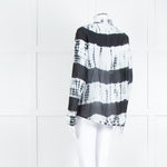 MKT Studio White Black Tie Dye Fine Cotton Shirt