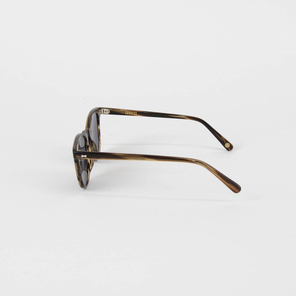 Cubitts Brown Frame Rounded Sunglasses