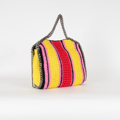 Stella McCartney Yellow Red Cotton Falabella Bag