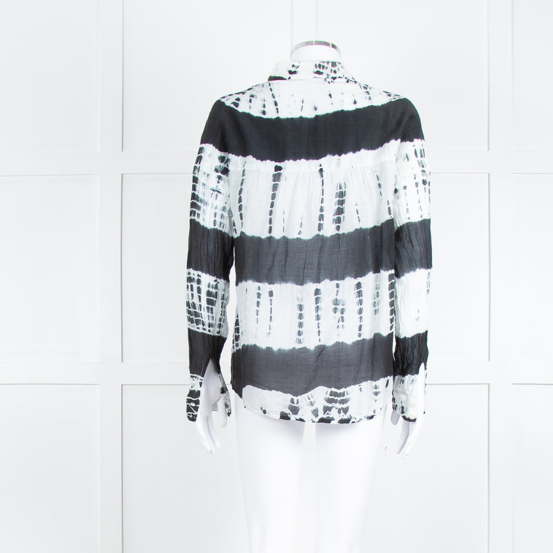 MKT Studio White Black Tie Dye Fine Cotton Shirt