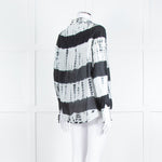 MKT Studio White Black Tie Dye Fine Cotton Shirt