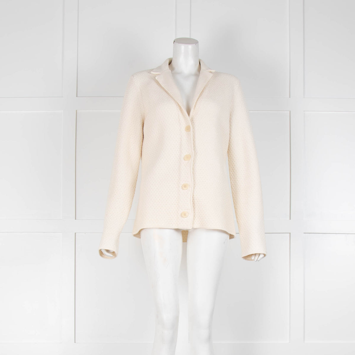 Loro Piana Cream Cotton Weave Blazer