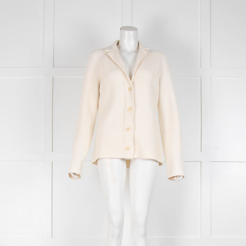 Loro Piana Cream Cotton Weave Blazer