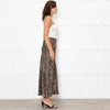 Reformation Brown Leopard Print Silk Slip Skirt