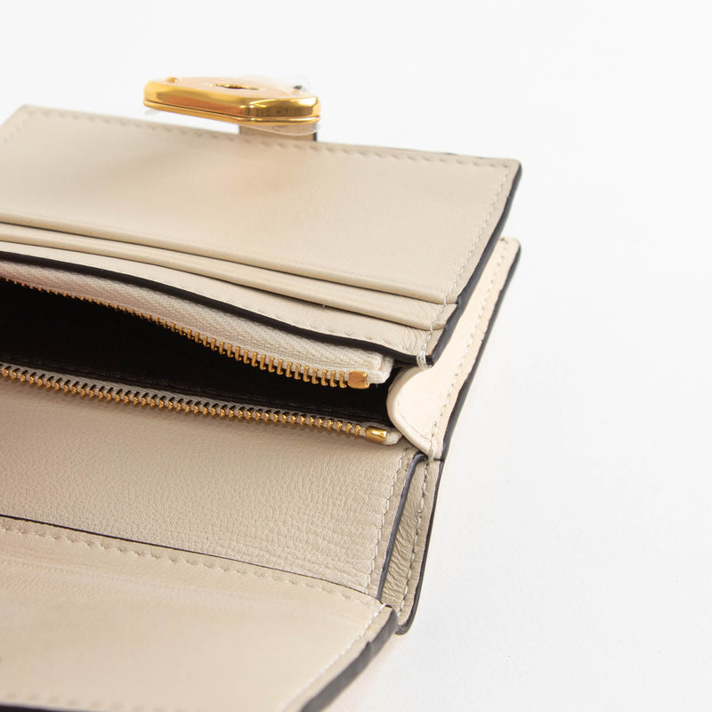 Mulberry Cream Lana Compact Wallet