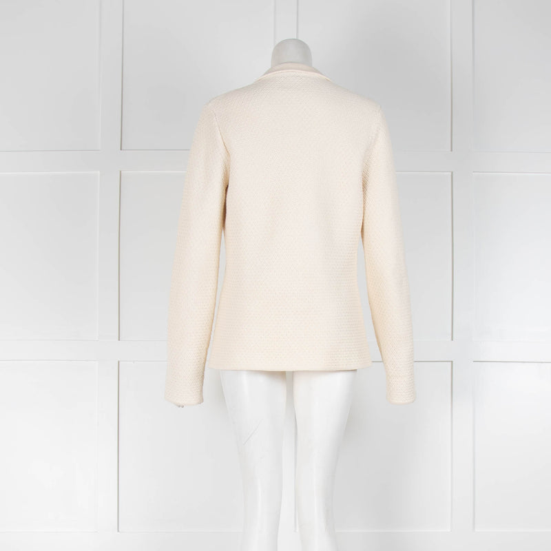 Loro Piana Cream Cotton Weave Blazer