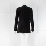 Theory Black Velvet Single Breasted Blazer