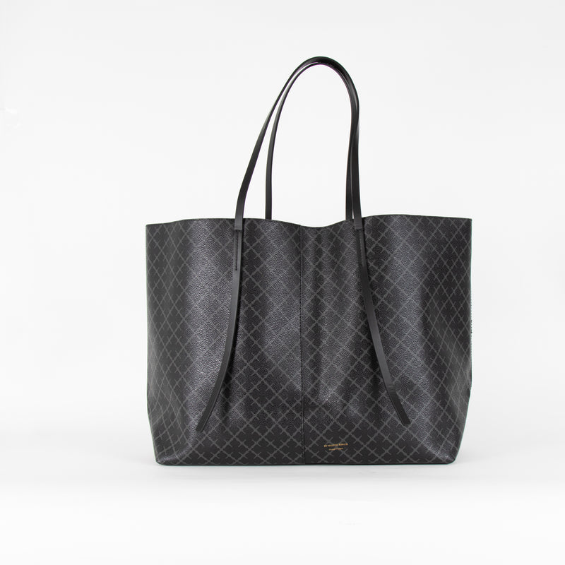 By Malene Birger Black Grey Abigail Printed Tote Bag