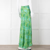 Charlotte Sparre Green Botanical Silk Blend Skirt