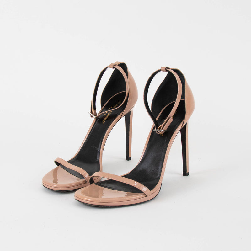 Saint Laurent Nude Patent Jane Heeled Sandal