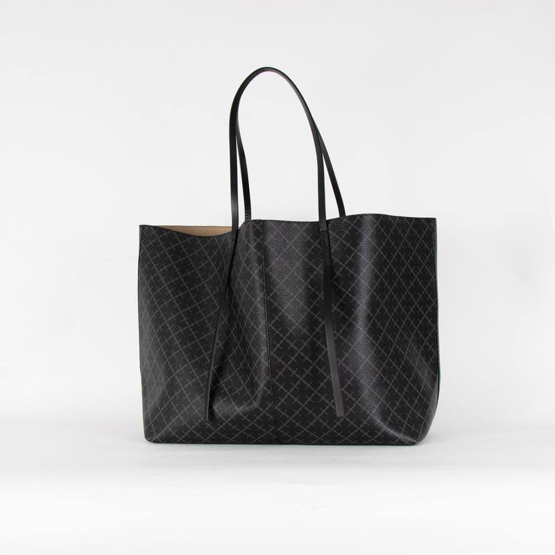 By Malene Birger Black Grey Abigail Printed Tote Bag