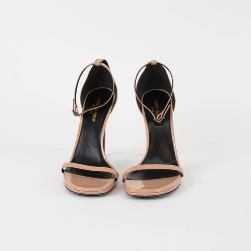 Saint Laurent Nude Patent Jane Heeled Sandal