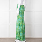 Charlotte Sparre Green Botanical Silk Blend Skirt