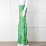 Charlotte Sparre Green Botanical Silk Blend Skirt
