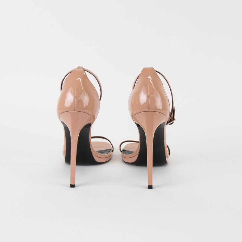 Saint Laurent Nude Patent Jane Heeled Sandal
