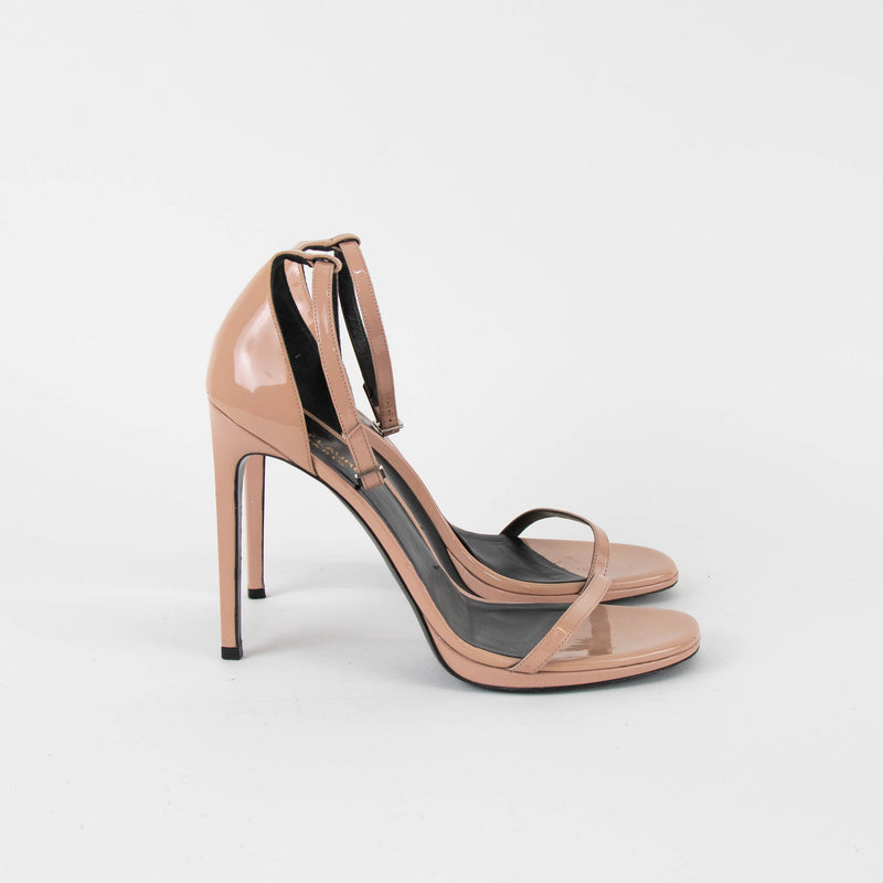 Saint Laurent Nude Patent Jane Heeled Sandal